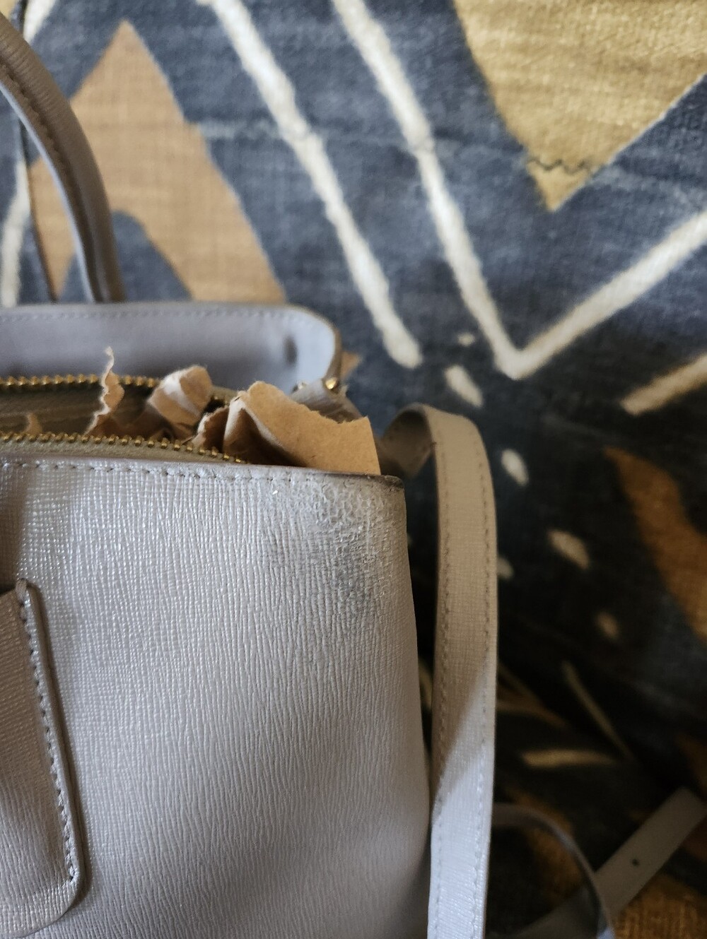 Sale🥳 Furla Mini Crossbody Satchel Bag - Light Grey Saffiano Leather - Picture 3 of 11